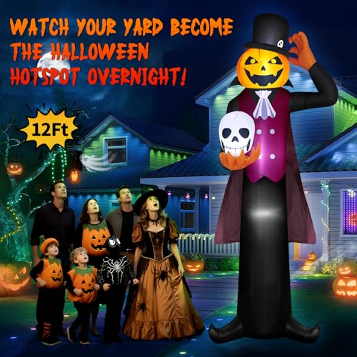 Giant Halloween Inflatable Pumpkin Ghost Vampire Yard Display