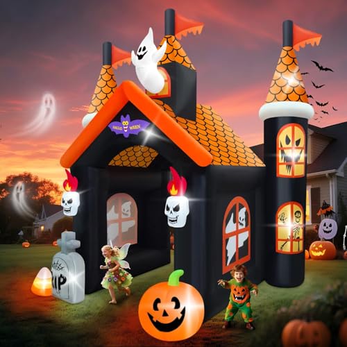 Halloween Inflatable Archway with Haunted House Tunnel