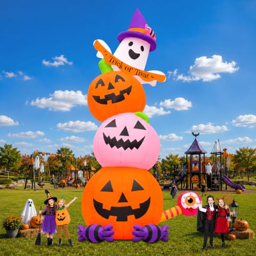 20FT Halloween Inflatable Decoration Tall Halloween Inflatable Pumpkin Ghost