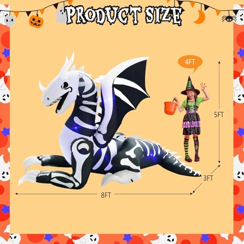 Halloween Inflatable Dragon Skeleton Outdoor Decoration