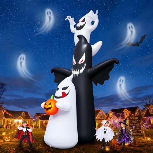 Halloween Inflatable Giant Double Sided Ghost Inflatable Decor