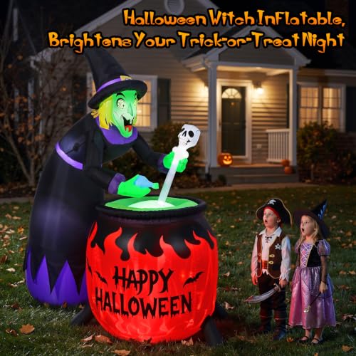Witch Cauldron Halloween Inflatable Outdoor Decor for Events