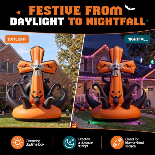 Commercial Halloween Inflatable Pumpkin Cross