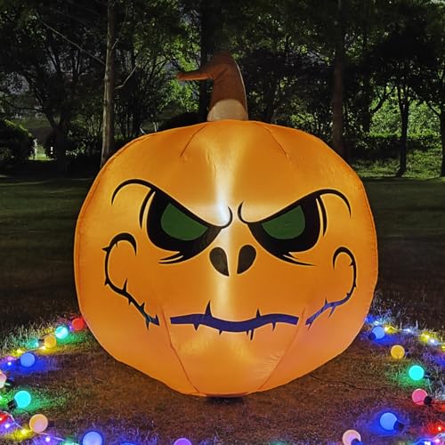 Commercial Halloween Inflatable Pumpkin with LED Lights Display