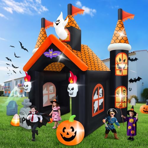 Halloween Inflatable Archway with Haunted House Tunnel