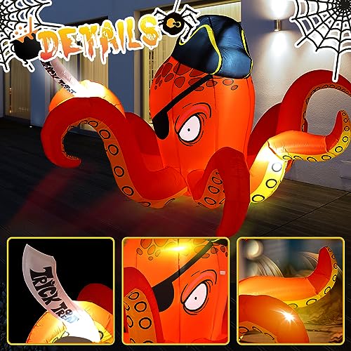 Pirate Octopus Inflatable Halloween Decoration