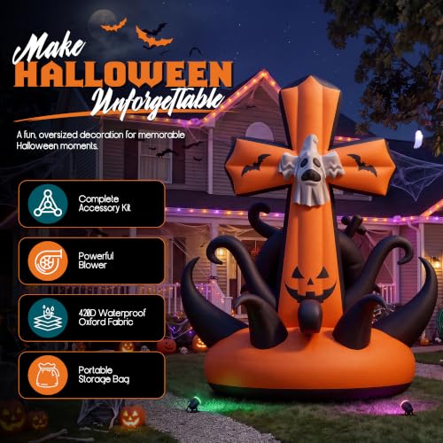 Commercial Halloween Inflatable Pumpkin Cross