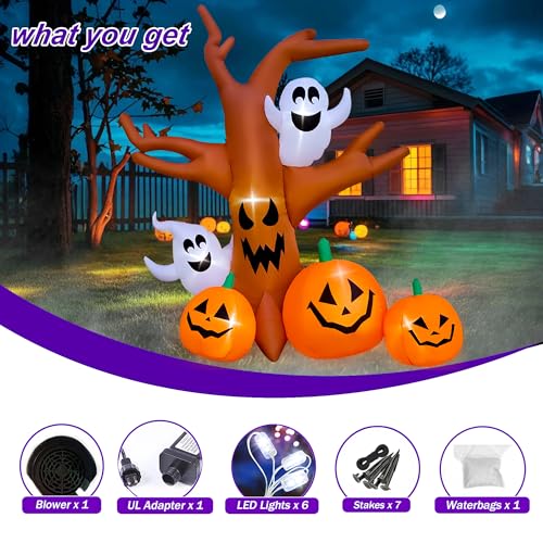 Halloween Inflatable Dead Tree Outdoor Decorations