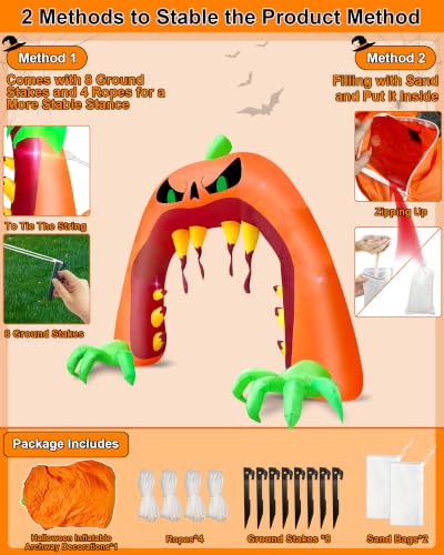 Inflatable Entry Arch Giant Halloween Pumpkin Archway