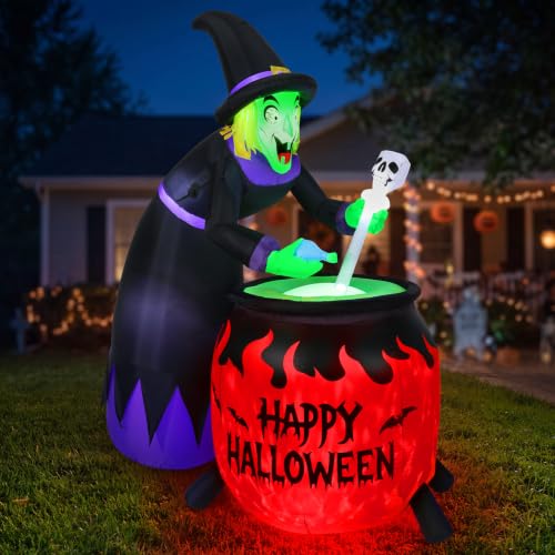 Witch Cauldron Halloween Inflatable Outdoor Decor for Events