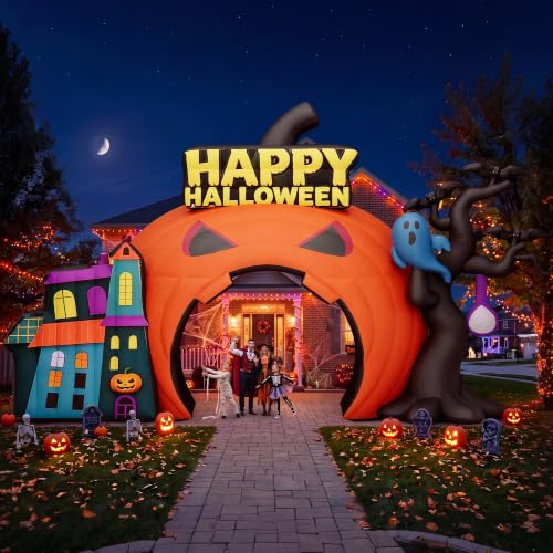 Giant Commercial Halloween Inflatable Pumpkin Arch