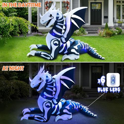 Halloween Inflatable Dragon Skeleton Outdoor Decoration