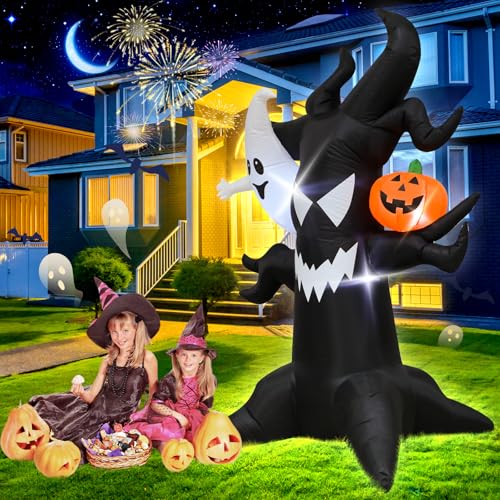 Haunted Tree Inflatable Ghost with LED Pumpkin