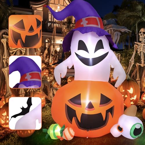 Halloween Inflatable Outdoor Decoration Pumpkin and Ghost Display