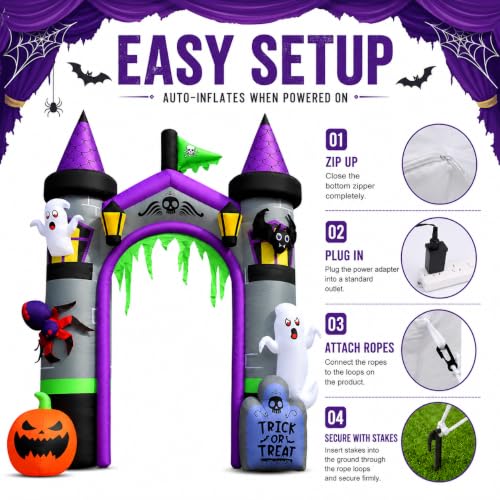 Inflatable Halloween Decorations Archway Entrance for Event Nights