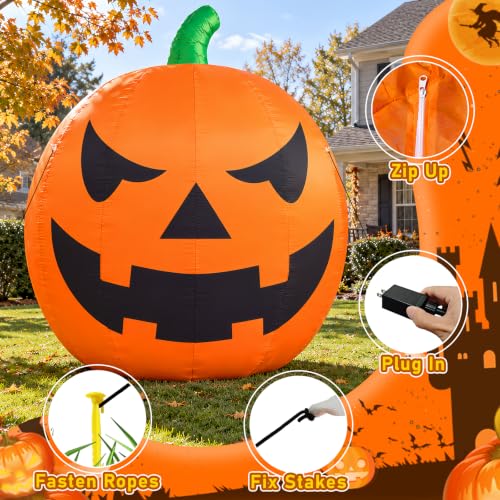 Lighted Jack O Lantern Inflatable Halloween Giant Pumpkin