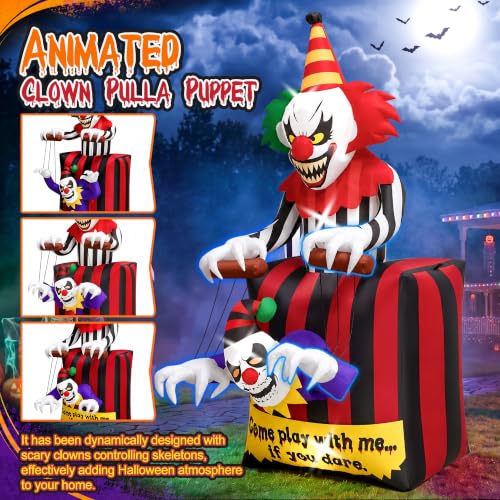 Animated Halloween Clown Inflatable Decoration for Haunted House Events