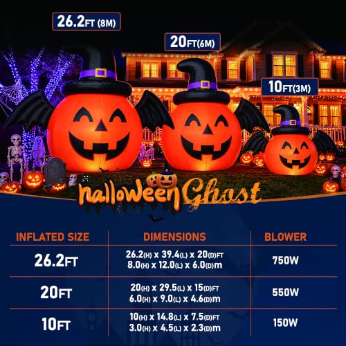 Giant Inflatable Halloween Pumpkin Outdoor Yard Decoration
