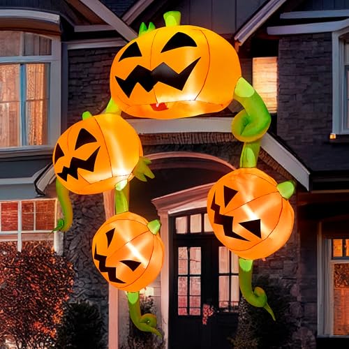 Halloween Inflatable Outdoor Roof Pumpkin Display