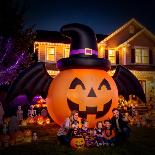 Giant Inflatable Halloween Pumpkin Outdoor Yard Decoration