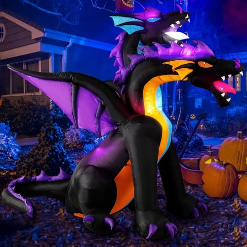 Halloween Inflatables Outdoor Two Headed Dragon Decorations