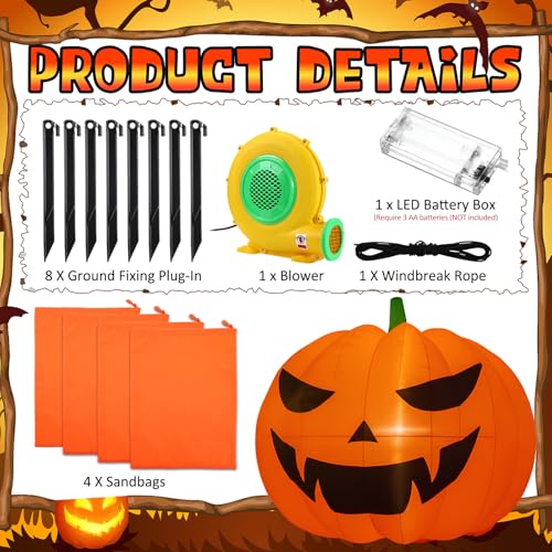 Outdoor Inflatable Yard Decoration Halloween Giant Inflatable Pumpkin
