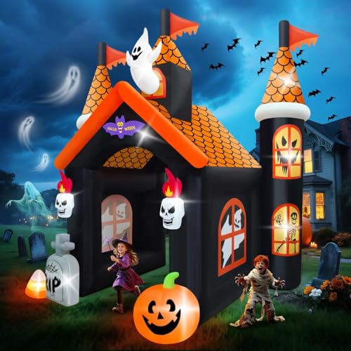 Halloween Inflatable Archway with Haunted House Tunnel