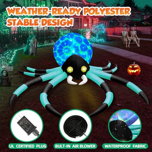 Giant Halloween Inflatables Spider For Outdoor Display