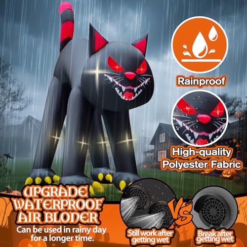 20FT Black Cat Halloween Inflatable Outdoor Decorations
