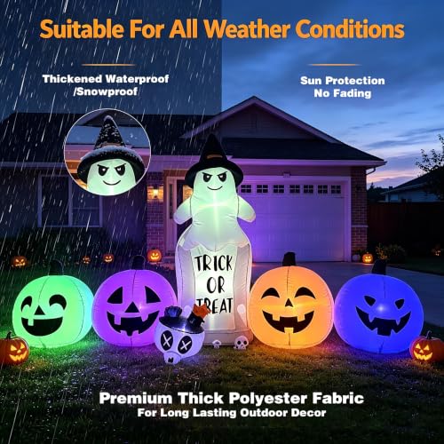 Halloween Inflatable Decorations Outdoor Pumpkins Ghosts and Tombstones