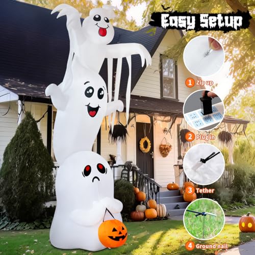 Halloween Inflatable Ghost Display GOOSH 9 Three Ghosts