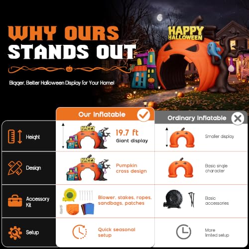 Inflatable Pumpkin Arch for Halloween Events Albott