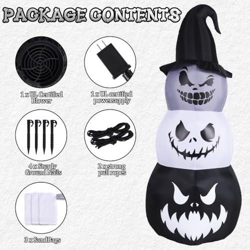 Halloween Inflatables Pumpkin Ghost Tower Outdoor Decoration