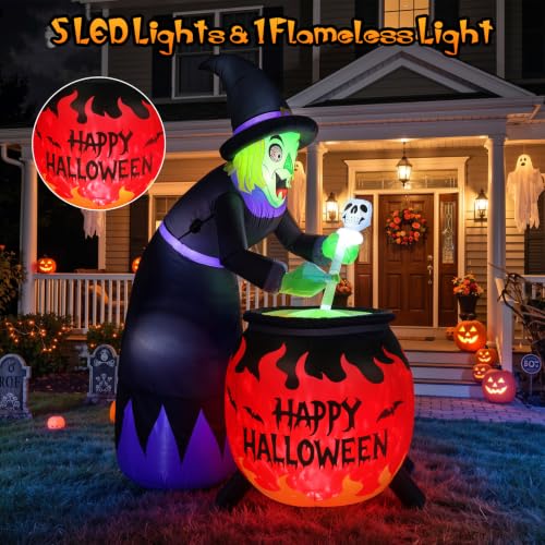 Witch Cauldron Halloween Inflatable Outdoor Decor for Events