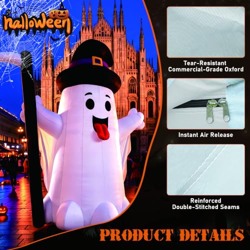 20ft Ghost Inflatable Lawn Decoration for Halloween Events