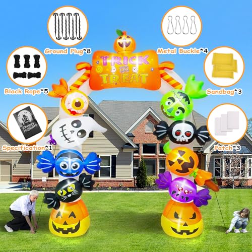 Halloween Inflatables Archway Candy Ghost Decoration