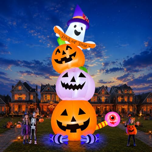 20FT Halloween Inflatable Decoration Tall Halloween Inflatable Pumpkin Ghost