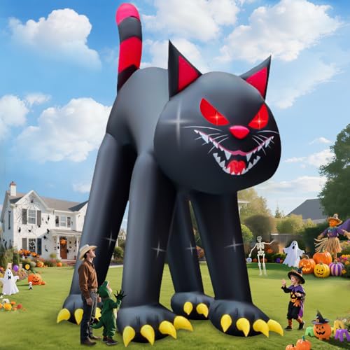 20FT Black Cat Halloween Inflatable Outdoor Decorations