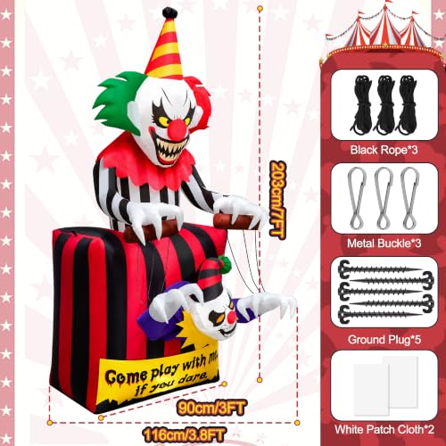 Animated Halloween Clown Inflatable Decoration for Haunted House Events