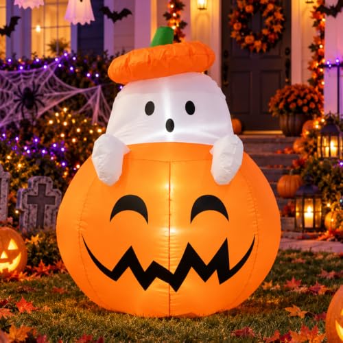 Inflatable Ghost Outdoor Decoration Halloween Scary Blow Up Yard Décor