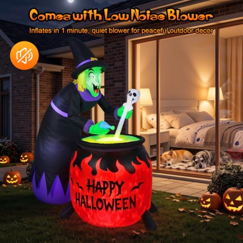 Witch Cauldron Halloween Inflatable Outdoor Decor for Events