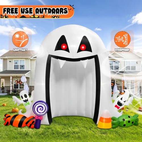 Giant Halloween Inflatable Scary Ghost Archway