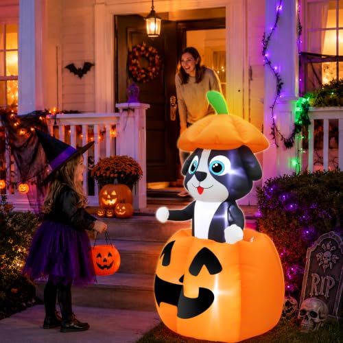Animated Dog Halloween Inflatable for Yard Display