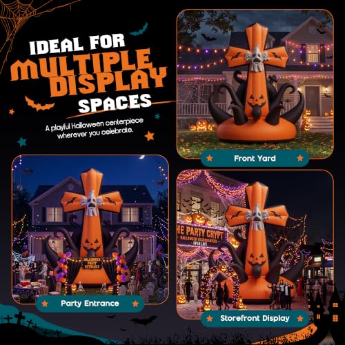 Commercial Halloween Inflatable Pumpkin Cross