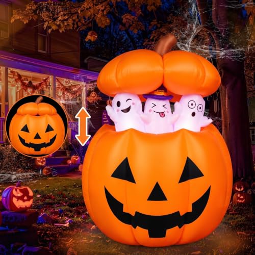 Halloween Inflatables Animated Pumpkin Ghost Outdoor Decorations