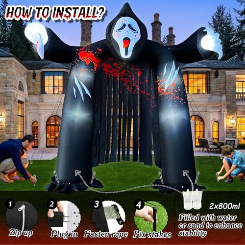 Halloween Inflatables Archway Ghost Large Outdoor Inflatable