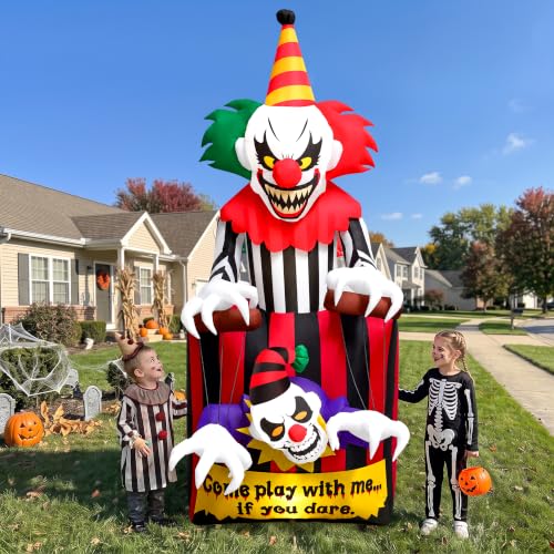 Animated Halloween Clown Inflatable Decoration for Haunted House Events