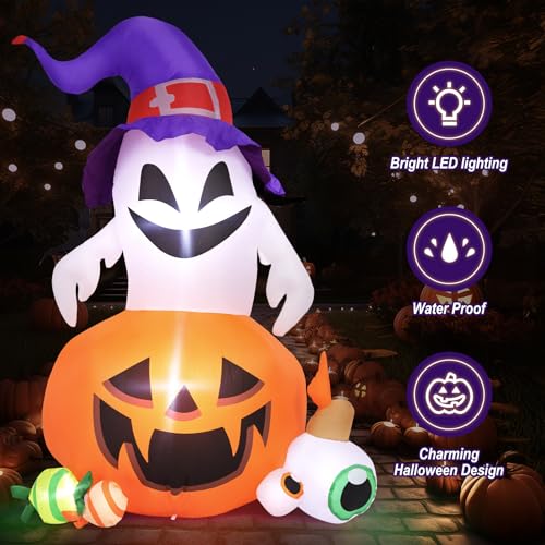 Halloween Inflatable Outdoor Decoration Pumpkin and Ghost Display