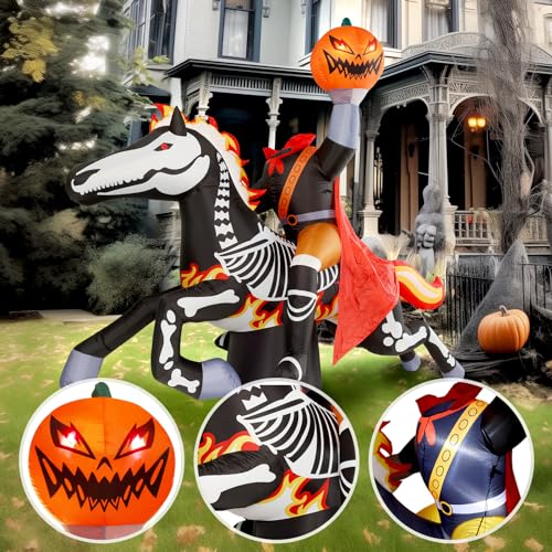 Halloween Inflatable Headless Horseman Outdoor Decorations