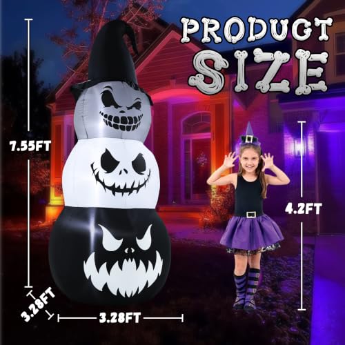 Halloween Inflatables Pumpkin Ghost Tower Outdoor Decoration